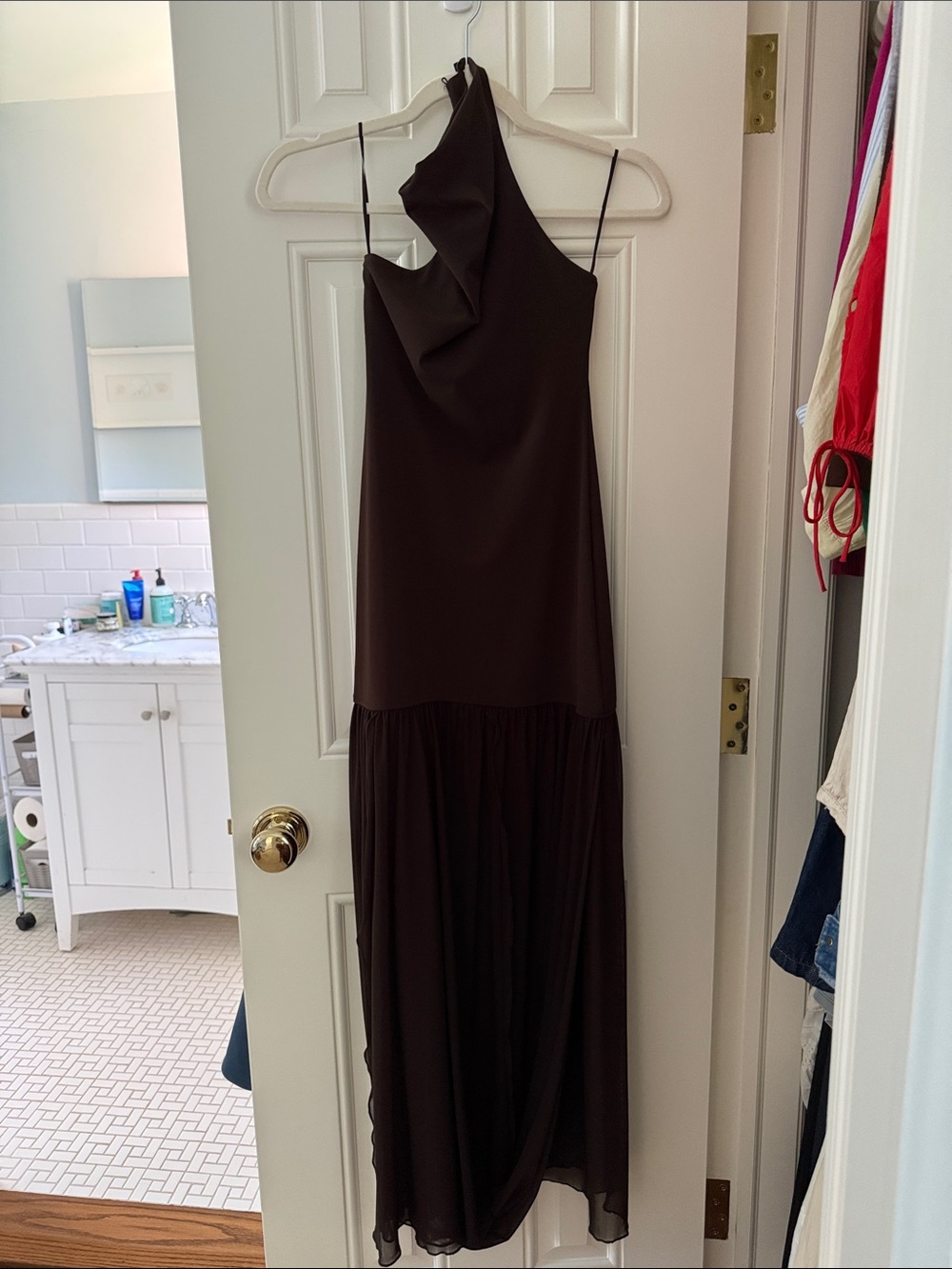 Zara combination halter maxi dress